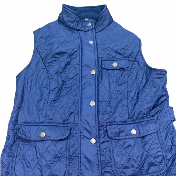 TALBOTS size medium petite navy puffer vest - Picture 1 of 6